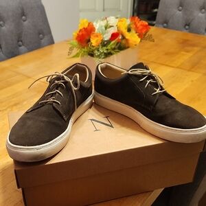 Nisolo Olive Waxed Suede Men's Sneakers